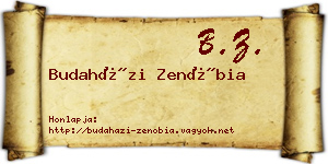Budaházi Zenóbia névjegykártya